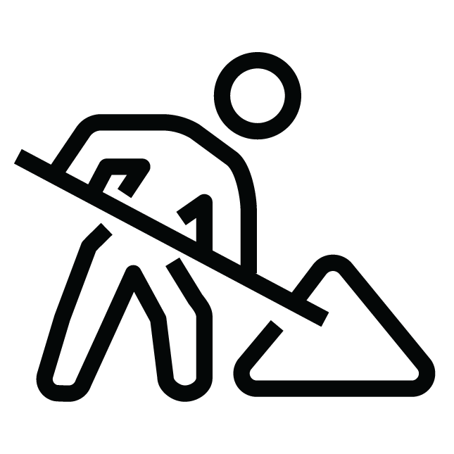 Icon of man digging with a shovel.