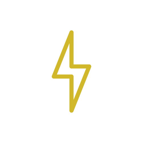 Icon of a yellow lightening bolt.