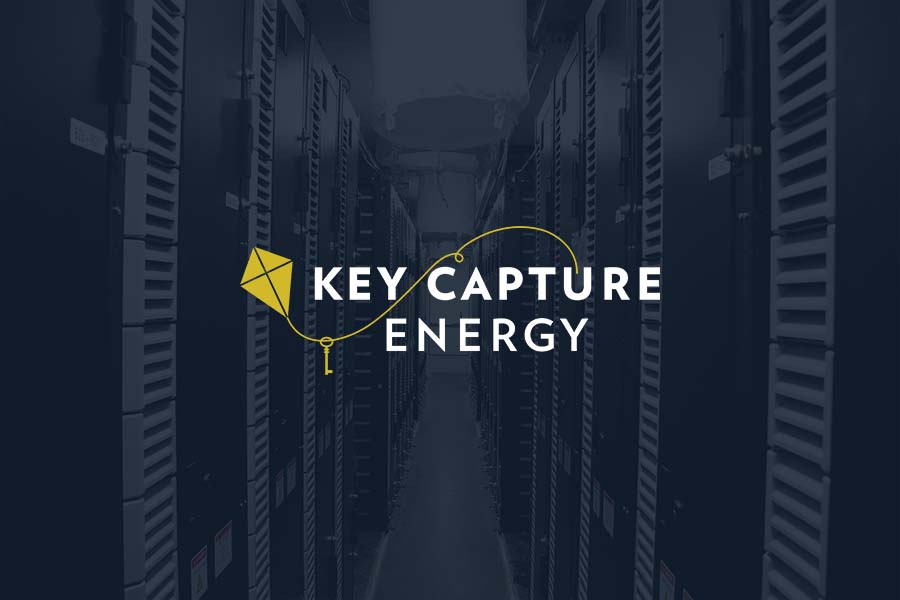 Key Capture Energy logo with inside storage site behind it.