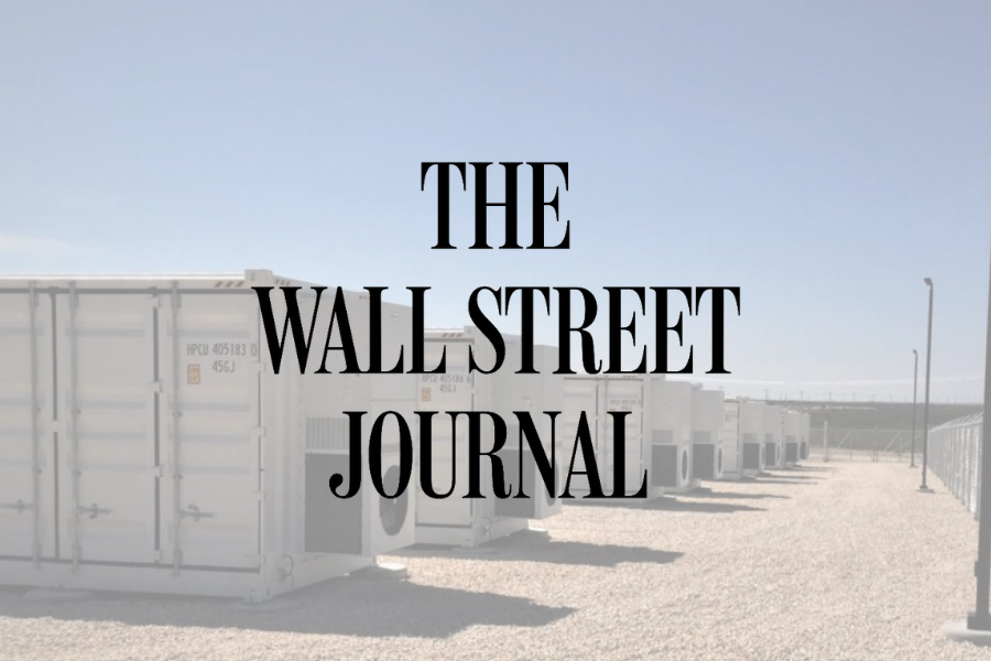 The Wall Street Journal logo with a storage site behind it.
