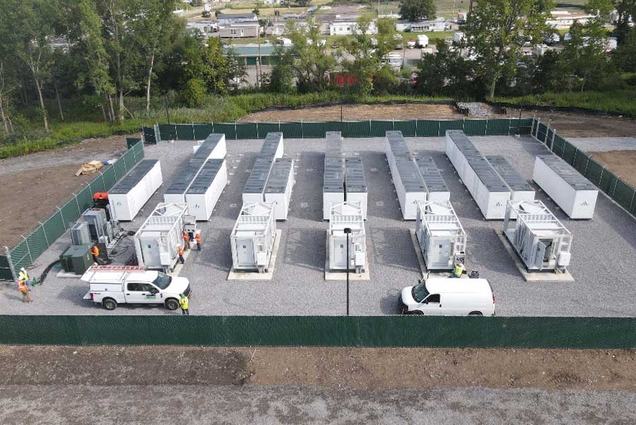 Overview shot of a storage site.