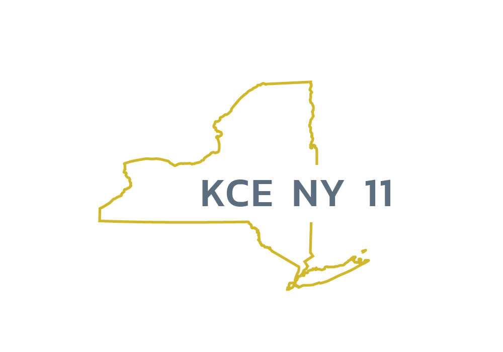 Graphic of New York with KCE NY 11.