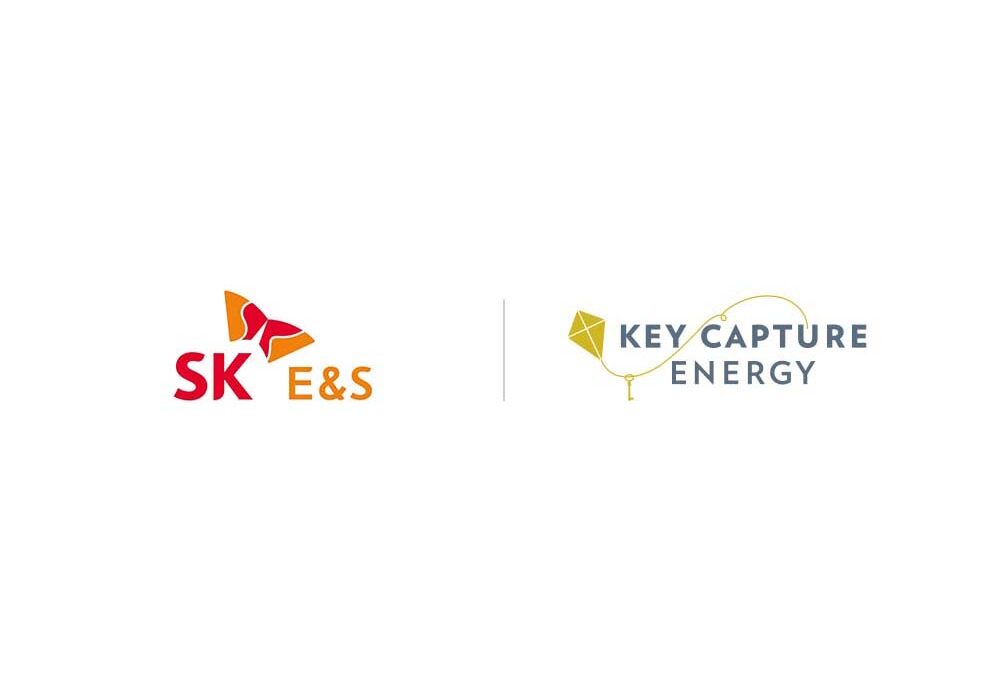 SK E and S logo on the left, the Key Capture Energy logo on the right. They are separated by a solid vertical gray line.