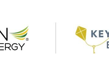 Talen Energy logo on the left and the Key Capture Energy logo on the right. They are separated by a solid vertical gray line.