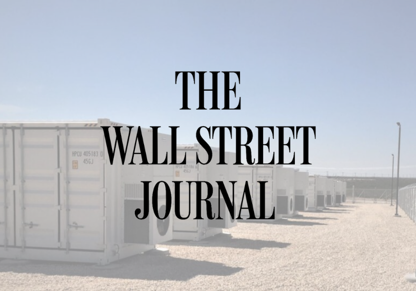 The Wall Street Journal logo with a storage site behind it.